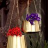 hanging planter gold