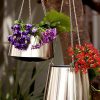 hanging planter silver