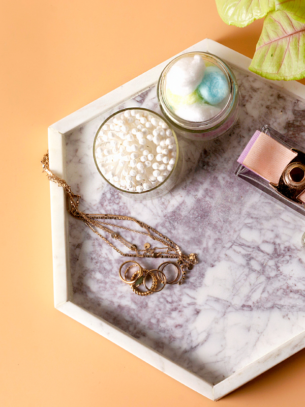 Hexagon Marble Tray