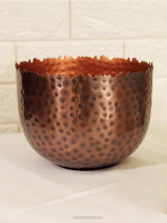 contemporary hammered planter